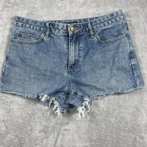 J Crew Shorts Womens 6 Blue Distressed Summer Cheeky Festival Hipster Preppy